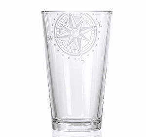 Navigator Etched Glass Barware Collection - Nautical Luxuries