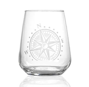 Navigator Etched Glass Barware Collection - Nautical Luxuries