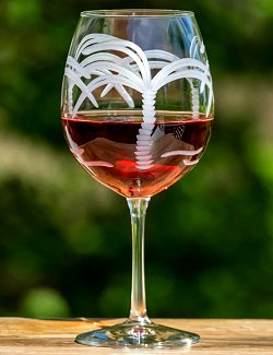 Palm Island Etched Glass Barware Collection - Nautical Luxuries