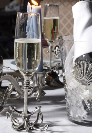 Deep Sea Embrace Pewter Wine Glass Sets - Nautical Luxuries