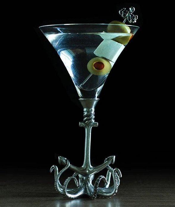 Deep Sea Embrace Pewter Wine Glass Sets - Nautical Luxuries