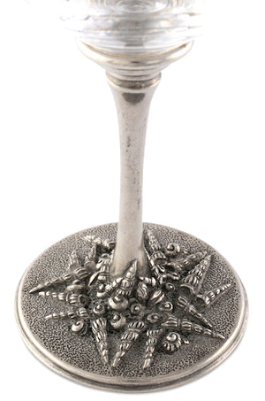Pewter Seashells Wine Glass Set - Nautical Luxuries