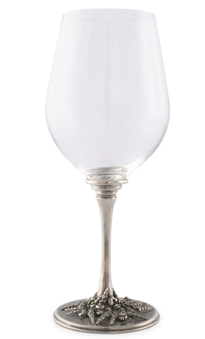 Pewter Seashells Wine Glass Set - Nautical Luxuries