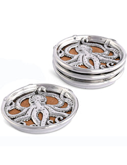 Swirling Tentacles Stacking Coaster Set - Nautical Luxuries
