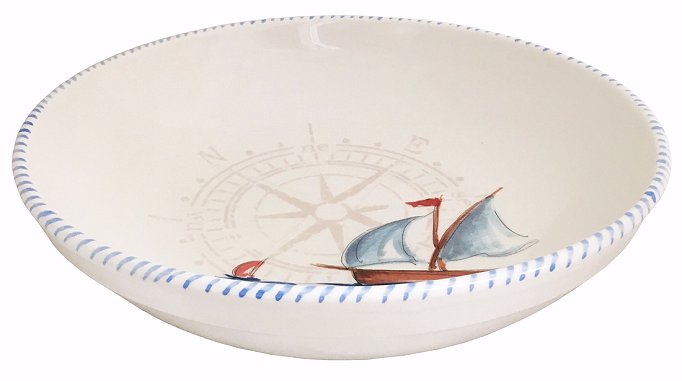 Italian Hand-Painted Ceramics/Barca a Vela - Nautical Luxuries