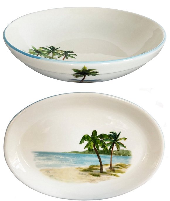 Palm tree dinnerware online