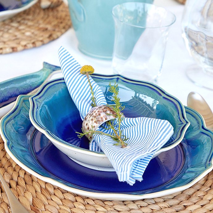 Moonlit Azul Beach House Stoneware - Nautical Luxuries
