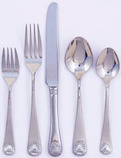 Continental Shell Stainless Flatware - Nautical Luxuries