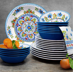 Old World: Aegean White Melamine Dinnerware - Nautical Luxuries