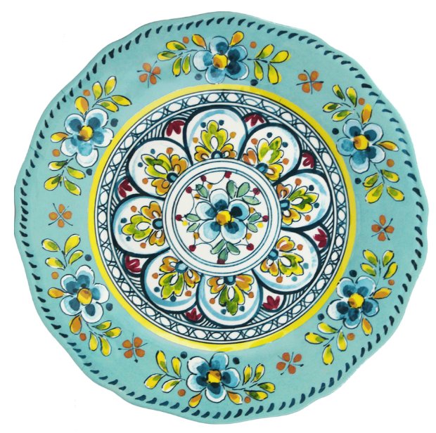 Old World: Aegean Turquoise Melamine Dinnerware - Nautical Luxuries