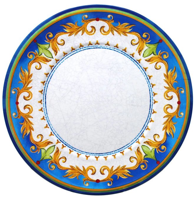 Old World Blue Danube Melamine Dinnerware - Nautical Luxuries