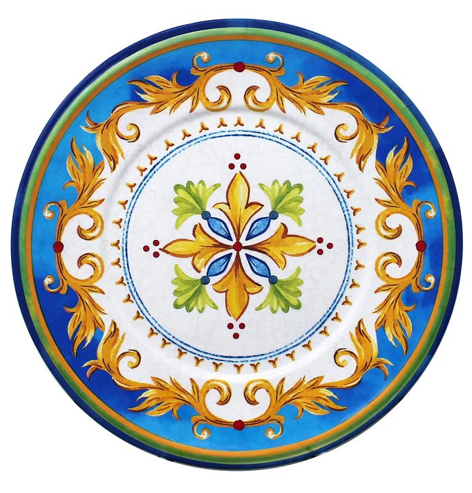 Old World Blue Danube Melamine Dinnerware - Nautical Luxuries