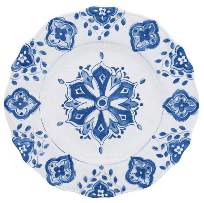Old World: Blue Tangier Melamine Dinnerware - Nautical Luxuries