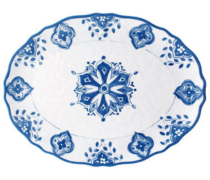 Old World: Blue Tangier Melamine Dinnerware - Nautical Luxuries
