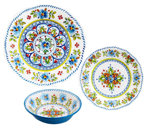 Old World: Aegean White Melamine Dinnerware - Nautical Luxuries