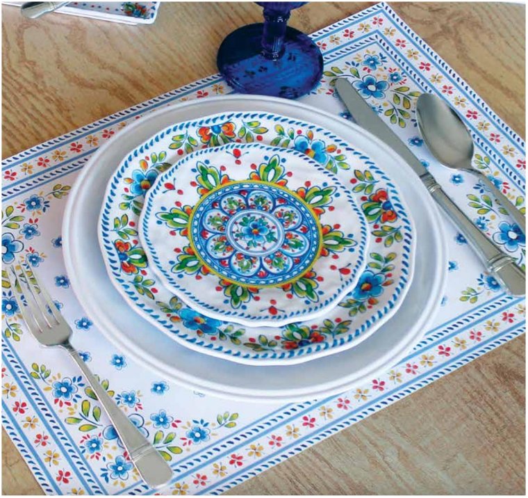 Old World: Aegean White Melamine Dinnerware - Nautical Luxuries