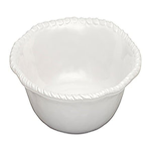 Brilliant White Rope Trim Melamine Dinnerware - Nautical Luxuries