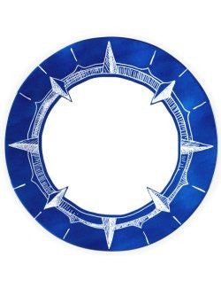 Seafarer Compass Rose Melamine Dinnerware - Nautical Luxuries