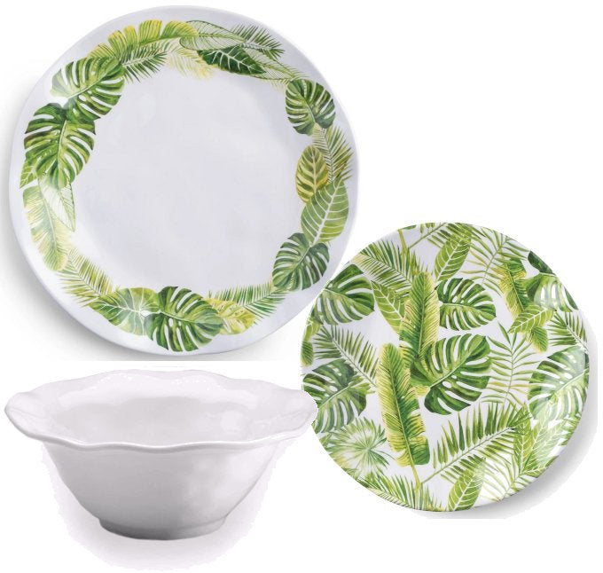 Bali Palm Luxury Melamine Dinnerware Nautical Luxuries