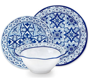 Old World: Reina Azul Luxury Melamine Dinnerware - Nautical Luxuries