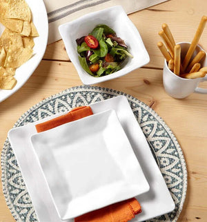 Ocean Swells Square Melamine Dinnerware - Nautical Luxuries