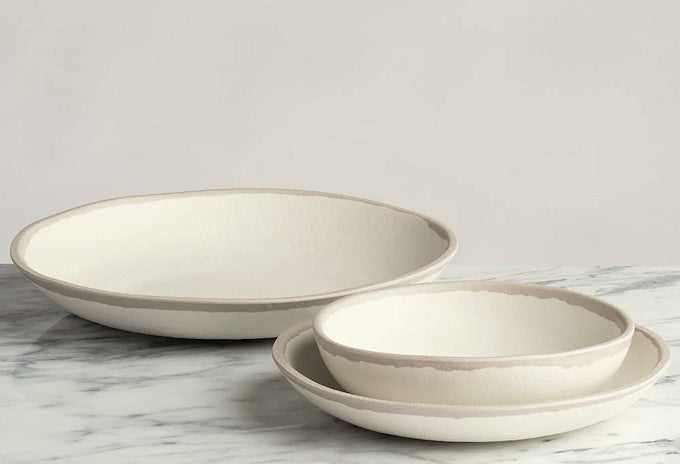 Portside Pottery Melamine Dinnerware/Taupe - Nautical Luxuries