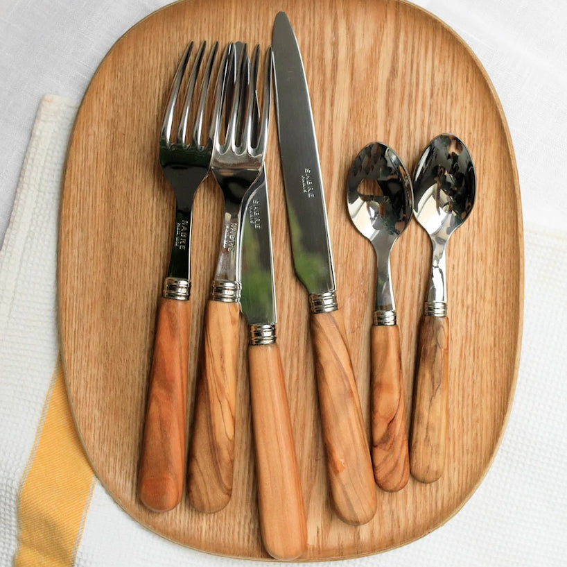 Olive Wood Beach Collection Flatware Set - Nautical Luxuries