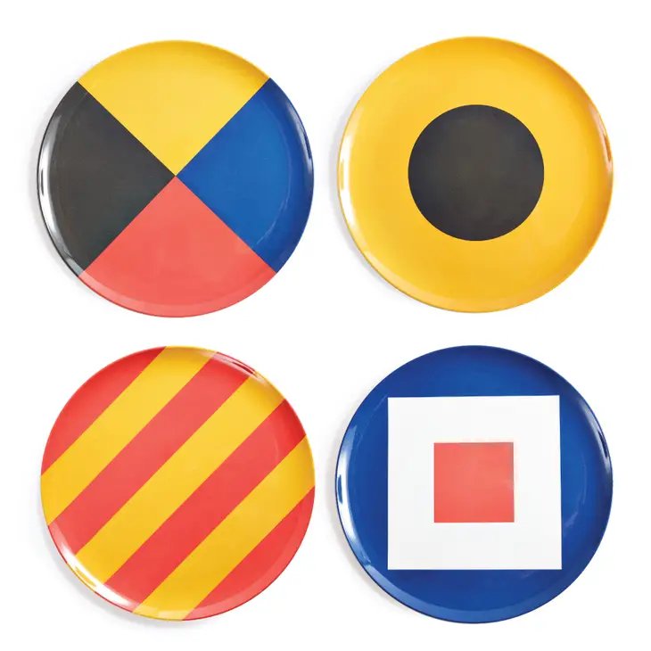 Nautical Code Flags Melamine Dinnerware - Nautical Luxuries