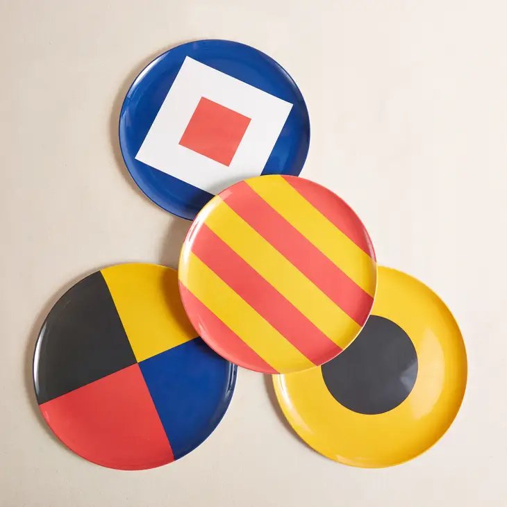 Nautical Code Flags Melamine Dinnerware - Nautical Luxuries