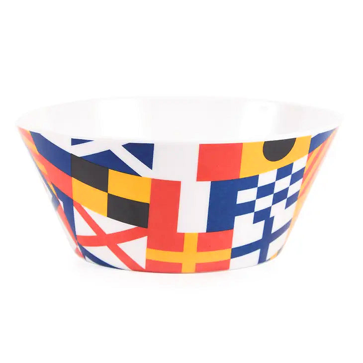 Nautical Code Flags Melamine Kid-Size Dinnerware Set - Nautical Luxuries