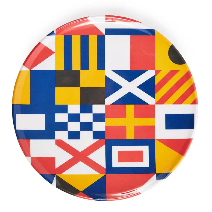 Nautical Code Flags Melamine Kid-Size Dinnerware Set - Nautical Luxuries