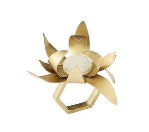 Crystal Sea Flower Napkin Ring Set - Nautical Luxuries
