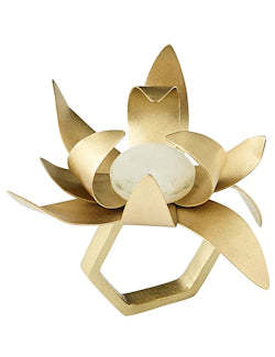 Crystal Sea Flower Napkin Ring Set - Nautical Luxuries