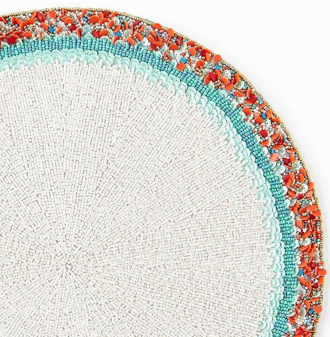 Amalfi Dawn Hand-Beaded Luxury Placemats - Nautical Luxuries