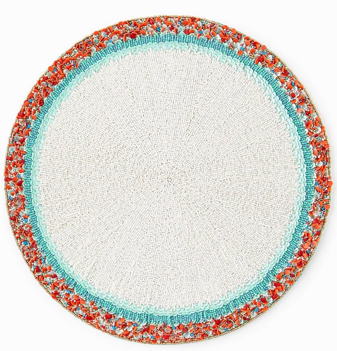 Amalfi Dawn Hand-Beaded Luxury Placemats - Nautical Luxuries