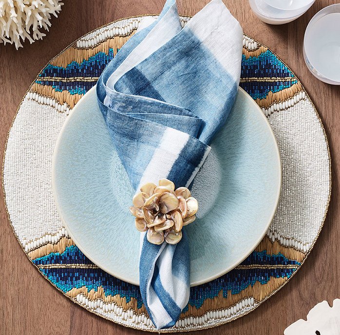 Polynesian Horizon Beaded Placemat Set - Nautical Luxuries