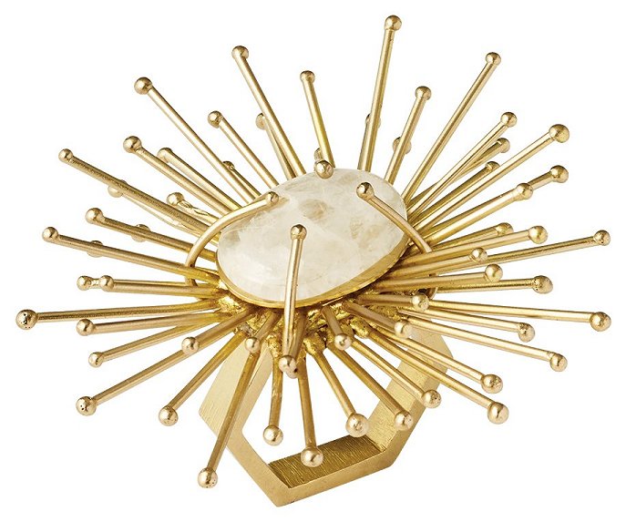 Quartz Gem Anemone Napkin Ring Set - Nautical Luxuries