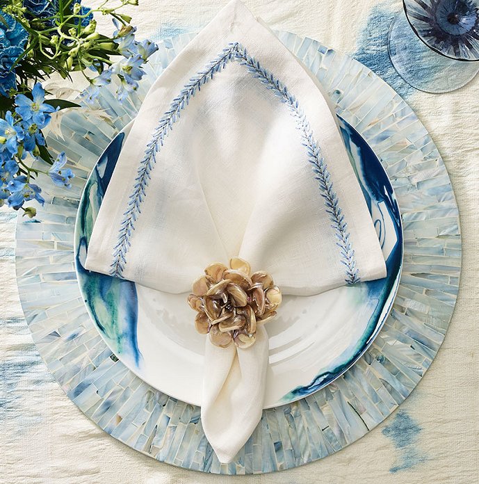 Tahiti Dawn Capiz Shell Placemat Set - Nautical Luxuries