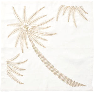 Tropical Palm Embroidered Napkin Sets - Nautical Luxuries