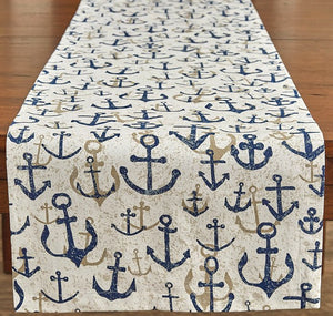 Rustic Anchors Table Linens - Nautical Luxuries