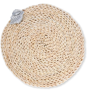 Twisted Seagrass Seashell Placemats & Napkin Rings - Nautical Luxuries