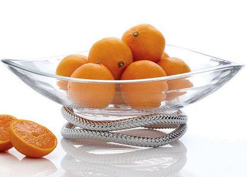 Braid Rope Glass Centerpiece Bowl - Nautical Luxuries