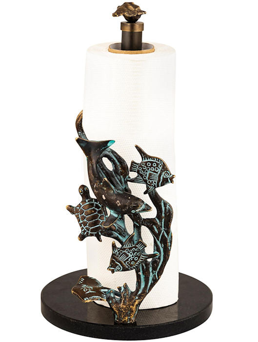 Ocean Reef Brass Paper Towel Holder - Nautical Luxuries