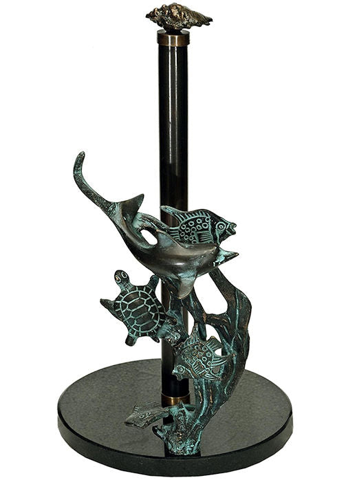 Ocean Reef Brass Paper Towel Holder - Nautical Luxuries