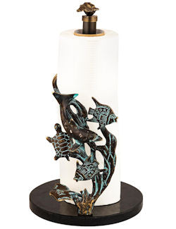 Ocean Reef Brass Paper Towel Holder - Nautical Luxuries