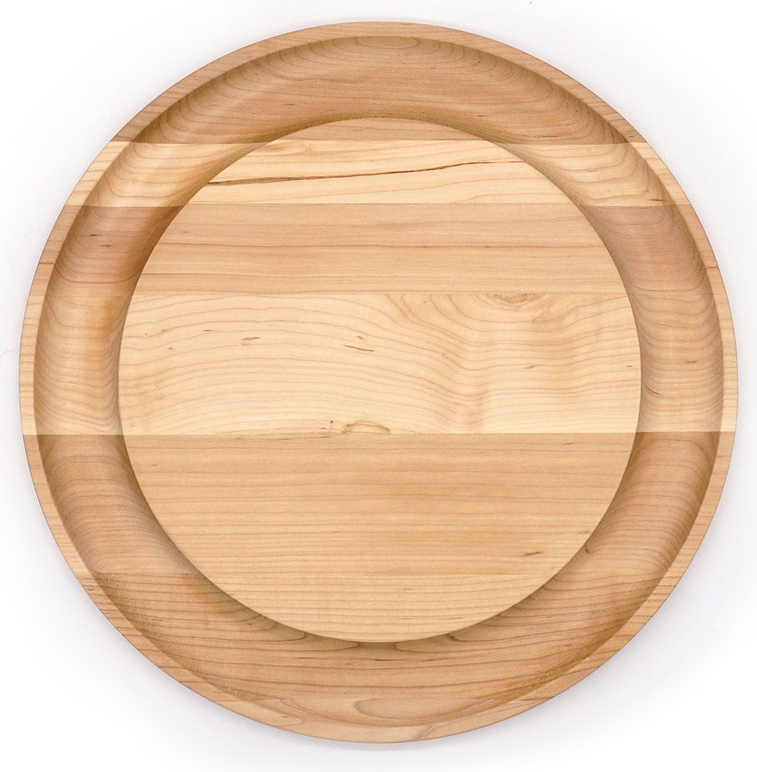 Entertaining In-The-Round Maple Wood Serving Boards - Nautical Luxuries