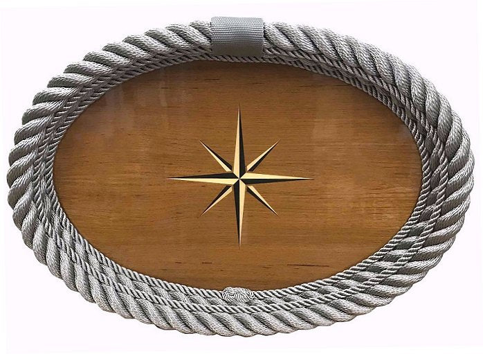 Italian Design Oval Rope Serving Tray - Nautical Luxuries
