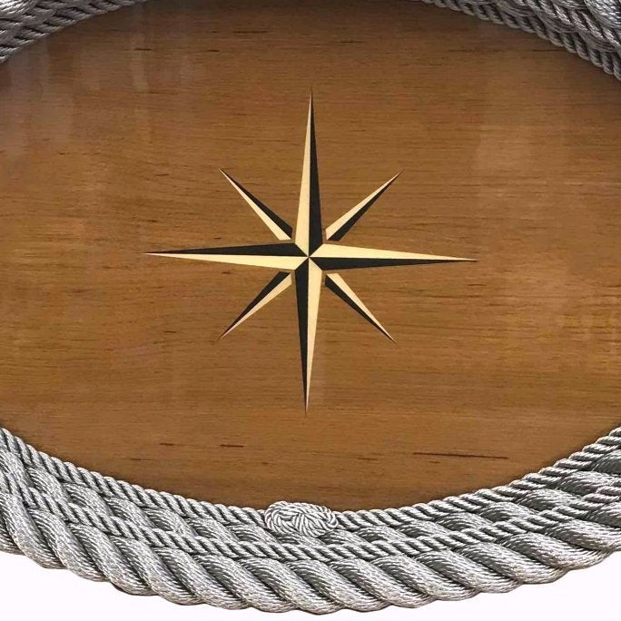 Italian Design Oval Rope Serving Tray - Nautical Luxuries