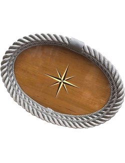 Italian Design Oval Rope Serving Tray - Nautical Luxuries