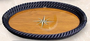 Italian Design Oval Rope Serving Tray - Nautical Luxuries